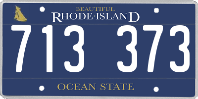 RI license plate 713373