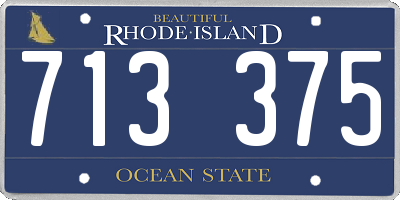 RI license plate 713375
