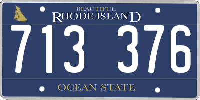 RI license plate 713376
