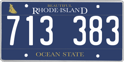 RI license plate 713383