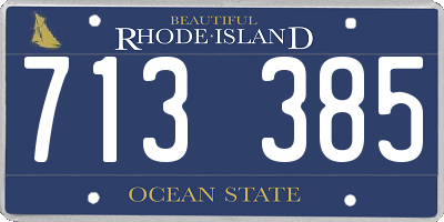 RI license plate 713385