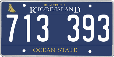 RI license plate 713393