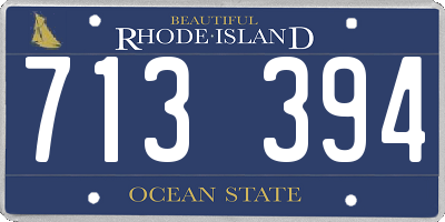 RI license plate 713394