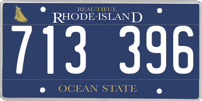 RI license plate 713396
