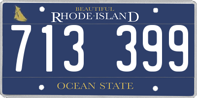RI license plate 713399