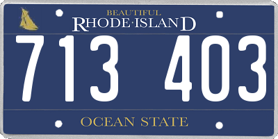 RI license plate 713403