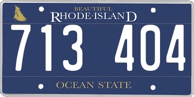 RI license plate 713404