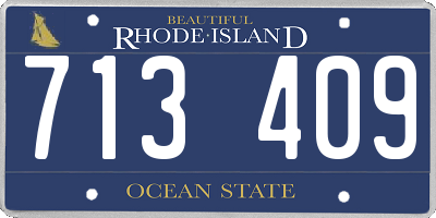 RI license plate 713409