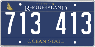 RI license plate 713413