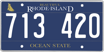 RI license plate 713420