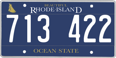 RI license plate 713422