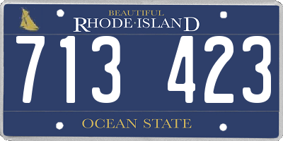 RI license plate 713423