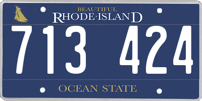 RI license plate 713424