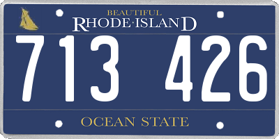 RI license plate 713426