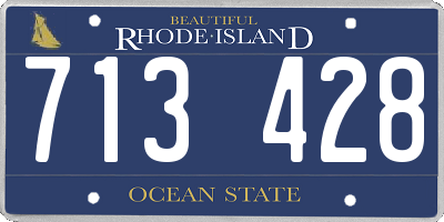 RI license plate 713428