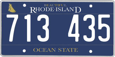 RI license plate 713435