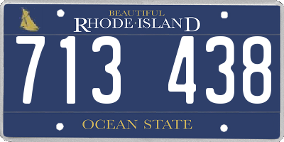 RI license plate 713438