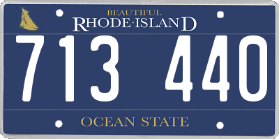 RI license plate 713440