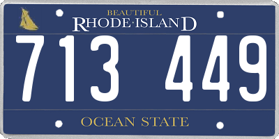 RI license plate 713449