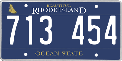 RI license plate 713454