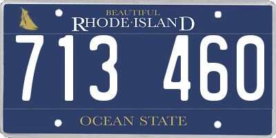 RI license plate 713460