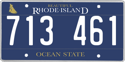 RI license plate 713461