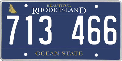 RI license plate 713466