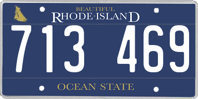 RI license plate 713469