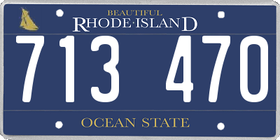RI license plate 713470
