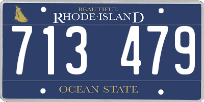 RI license plate 713479