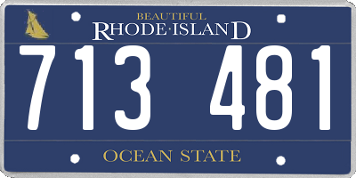 RI license plate 713481
