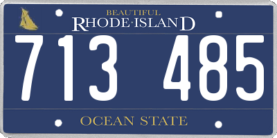 RI license plate 713485