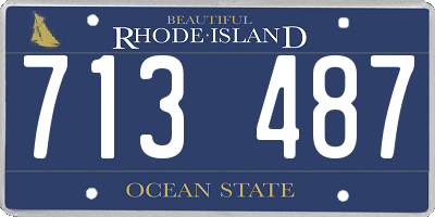 RI license plate 713487