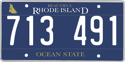 RI license plate 713491