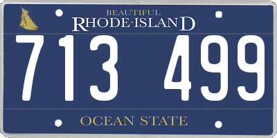 RI license plate 713499