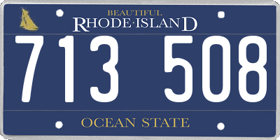 RI license plate 713508