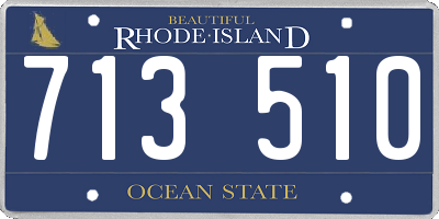 RI license plate 713510