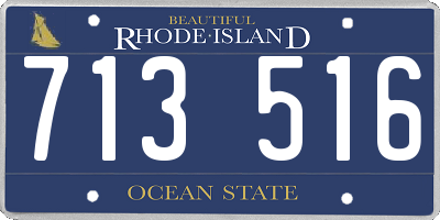 RI license plate 713516
