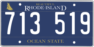 RI license plate 713519