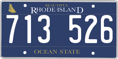 RI license plate 713526