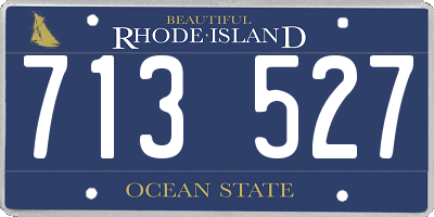 RI license plate 713527
