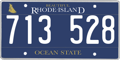RI license plate 713528