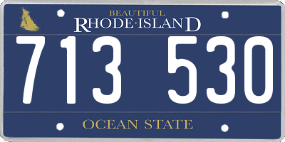 RI license plate 713530