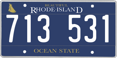 RI license plate 713531