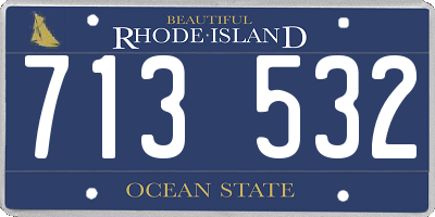 RI license plate 713532