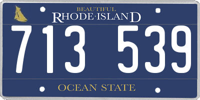 RI license plate 713539