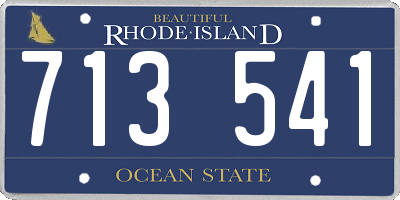 RI license plate 713541