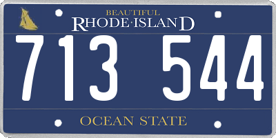 RI license plate 713544