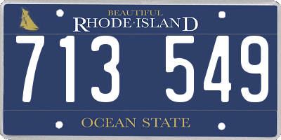 RI license plate 713549