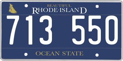 RI license plate 713550